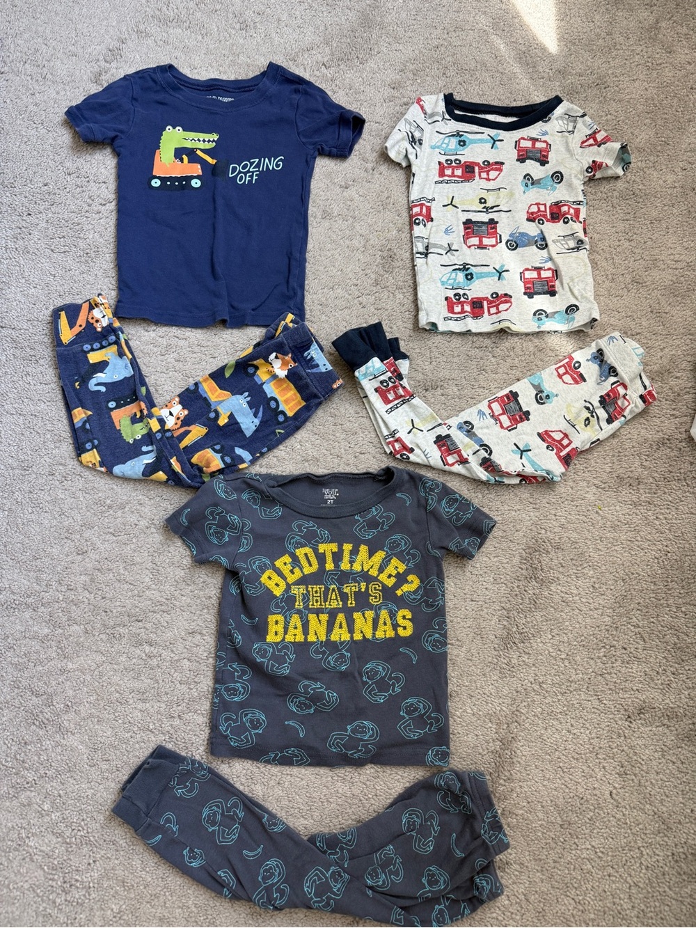 3 Toddler Pajama Sets